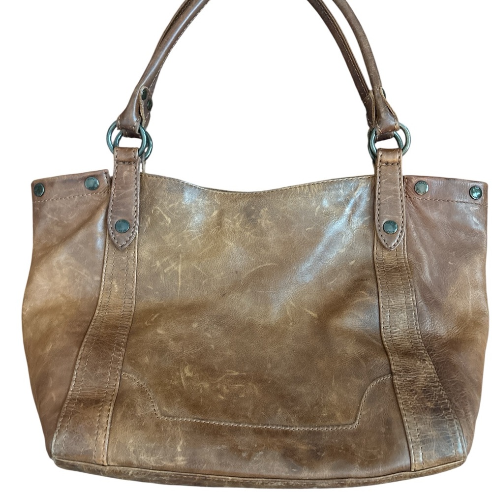 Frye Distressed Melissa Shoulder Bag, Cognac, Gently Used, Non Smoking Home - Picture 2 of 7